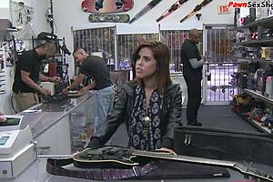 petite brunette licks ass before doggy fucking in POV