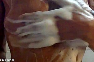 She Says, 'Look At My Soapy Wet Nipples And Tits Close Up'