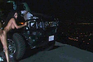 a milf gets fucked outdoor in heels