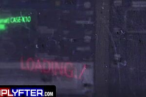 Halloween costume casting with Violet Spice and Marcelo involves blowjob and assplay in leggings 😈