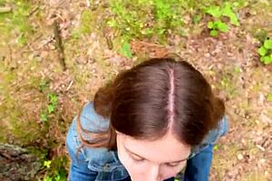 I Went For A Walk After Fucking At Home And Decided To Suck Him Off Again And Swallow Cum Outdoors