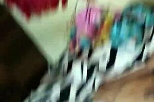 Pregnant stepdaughter gets intense orgasm from father in law creampie!