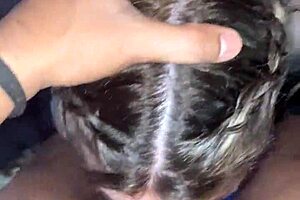 Blonde slut deepthroats cock 😘