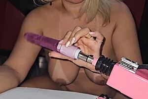 The milf teacher blonde gives a quiet sex lesson with toys