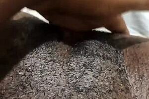 i'm playing with my homemade ebony wet pussy