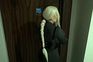 Stranger fucked hard in elevator mouth