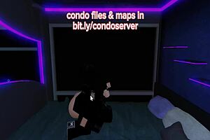Roblox condo room turns into fucking frenzy with creampie and deepthroat, pussy getting pounded in virtual porn.