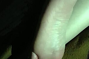 Intense Pleasure as Step Girlfriend's Feet Receive Cumshot in Passionate Moment
