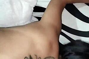 Pregnant stepdaughter gets intense orgasm from father in law creampie!