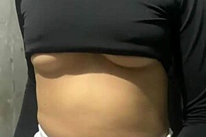 18 year old stepsister with perfect tits playing with my cock