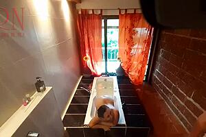 Watch housewife shave pussy in shower?