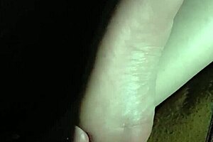 Intense Pleasure as Step Girlfriend's Feet Receive Cumshot in Passionate Moment