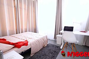 Daniela Melo rides IT-technician's monster cock in deepthroat blowjob, paying with her big boobs.