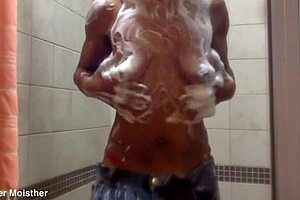 She Says, 'Look At My Soapy Wet Nipples And Tits Close Up'