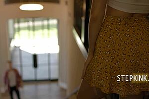 Blonde rides stepbro's shoes and fucks his wife in taboo fantasy