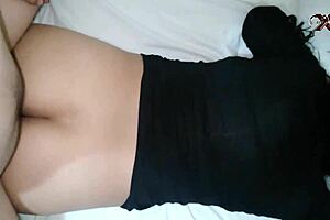 amateur brunette teen gets her tight ass fucked hard by me thinking i'm her boyfriend ending in creampie