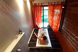 Watch housewife shave pussy in shower?