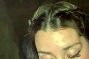 Blonde slut deepthroats cock 😘