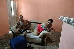 i's unfaithful husband fuckin my sister-in-law's big ass in the livin room