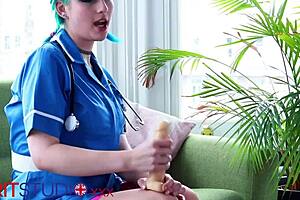 Blue Haired Nurse Sucks Your Cock In Hospital Appointment With Big Ass