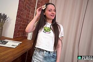 Skinny Petite 18Yo Gets Awkward In Front Of Camera