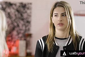 conflicted teen 18+ kristen scott discovers her sexuality with lesbian petite 18+ blonde kenna james