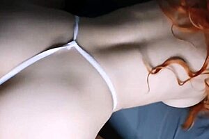 Mmm, I slide her panties aside and fuck that big ass Latina hard, he says