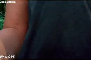 Wife dares to flash big tits on street