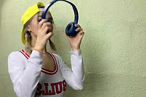 Horny Babe Teases Classmate With Cum On Tits