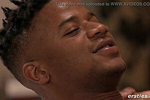 Two Babes Dominate Helpless Black Stud In Interracial Threesome