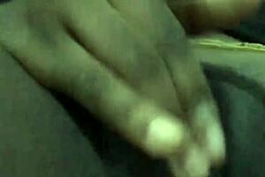 black wet pussy solo masturbation turns into creampie