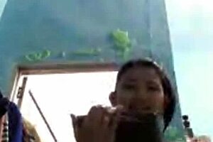 Indonesian Girl Taking Bath on Webcam with Teen Appeal