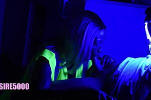 Black Light Blowjob While Working On The Clock At The Ship Yard