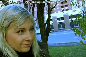 teen threesome pickup turns into public balcony sex