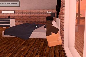 Roblox Whore Gets Throat Fucked By Big Black Cock