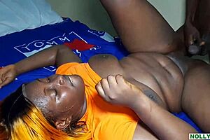 birthday gift argument led to real sex with ebony babe and big black cock