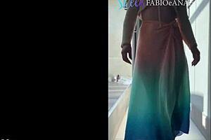 sensual amateur in cosplay panties outdoor