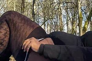 Sext bbw Remi almost caught getting bbc in park