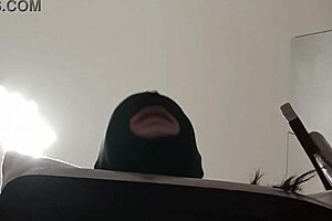 Tied up blindfolded MILF gets fucked in mouth, pussy, and ass.