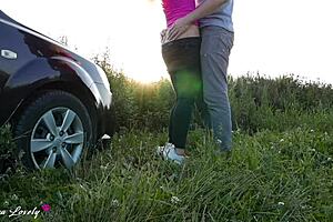 Horny Taxi Driver Fucks Blonde By Car