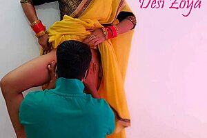 Newly married indian girlfriend enjoys sex with boyfriend.