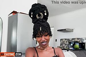 Big Tits Ebony Teen Deepthroats And Gets Bent Over For Rough Railing In Amateur Casting