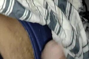 i stroke my big cock and cum hard