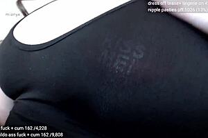 little black dress tease with mianyx's big tits and ass 😘