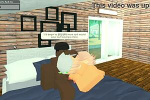 Roblox Whore Gets Throat Fucked By Big Black Cock