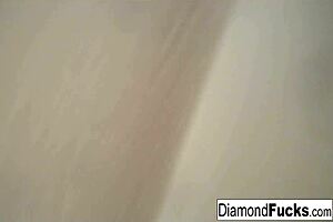 hey, busty brunette latina diamond gets super wet masturbating solo in the shower 💦