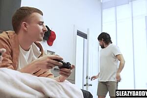 Sleazy Stepfathers Fuck Young Stepsons Bareback In Taboo 4some