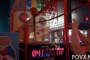 Fellatio in outdoor environment