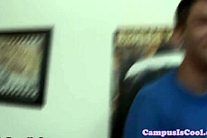 Homemade Student Bent Over Doggystyle Ass Screwing At University Dorm