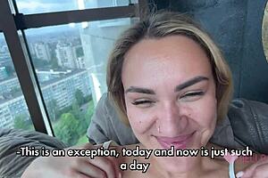 Skyscraper Sex With Stepbrother. Petite 18+ Cute Girl Blows And Gets Creampied.